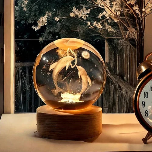 3D Crystal Globe Night Light
