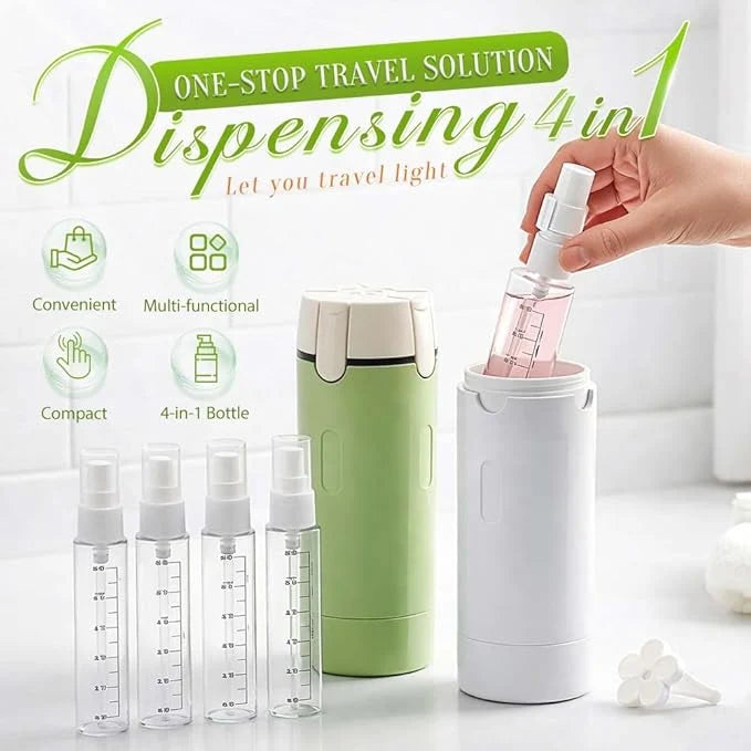 4 In 1 Travel Dispenser Portable Travel Bottles