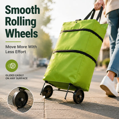 Foldable Wheel Shopping Trolley Bag