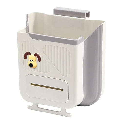 Wall Mounted Foldable Trash Can Bin