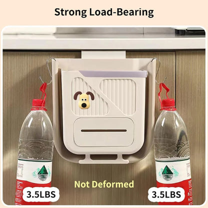 Wall Mounted Foldable Trash Can Bin