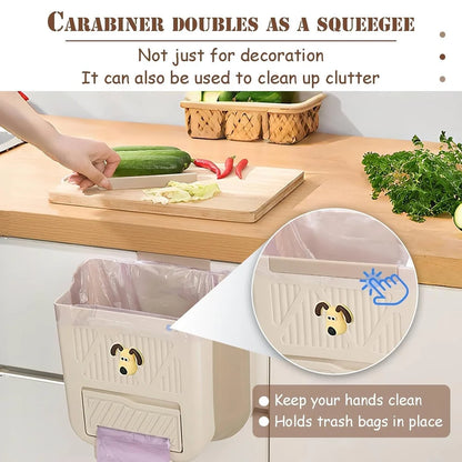 Wall Mounted Foldable Trash Can Bin