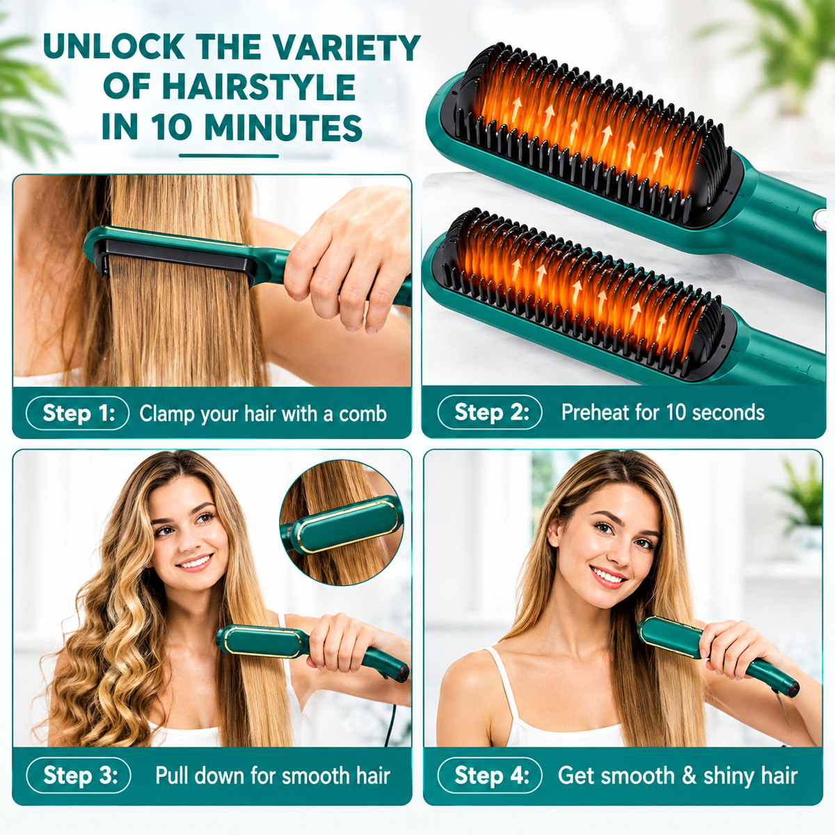 Electric Hair Straightening Comb