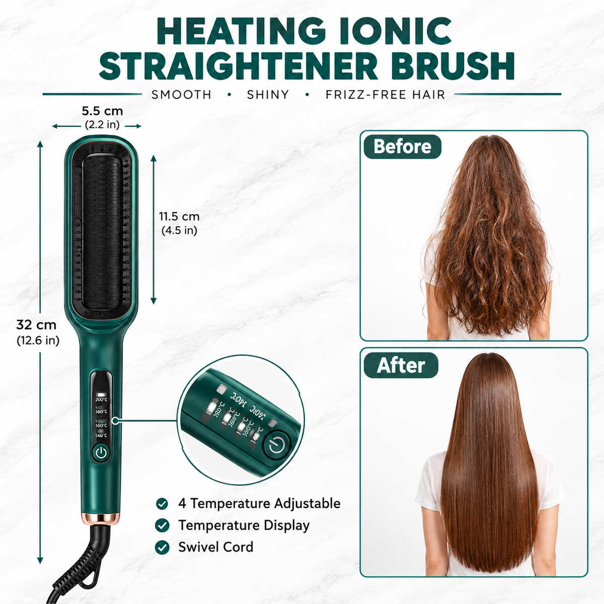Electric Hair Straightening Comb